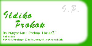 ildiko prokop business card